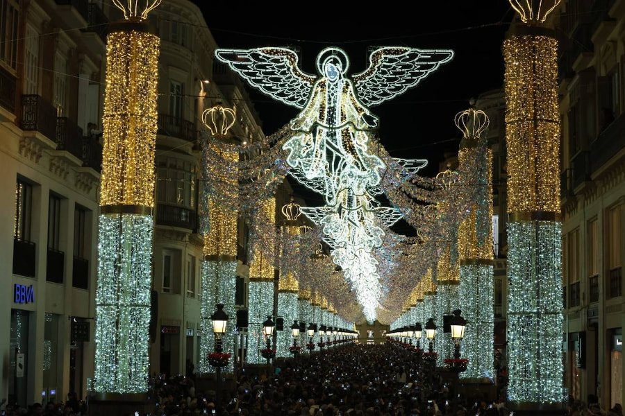 Рождественская иллюминация в Малаге