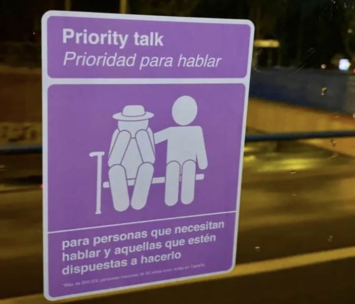 Наклейка в транспорте Мадрида
