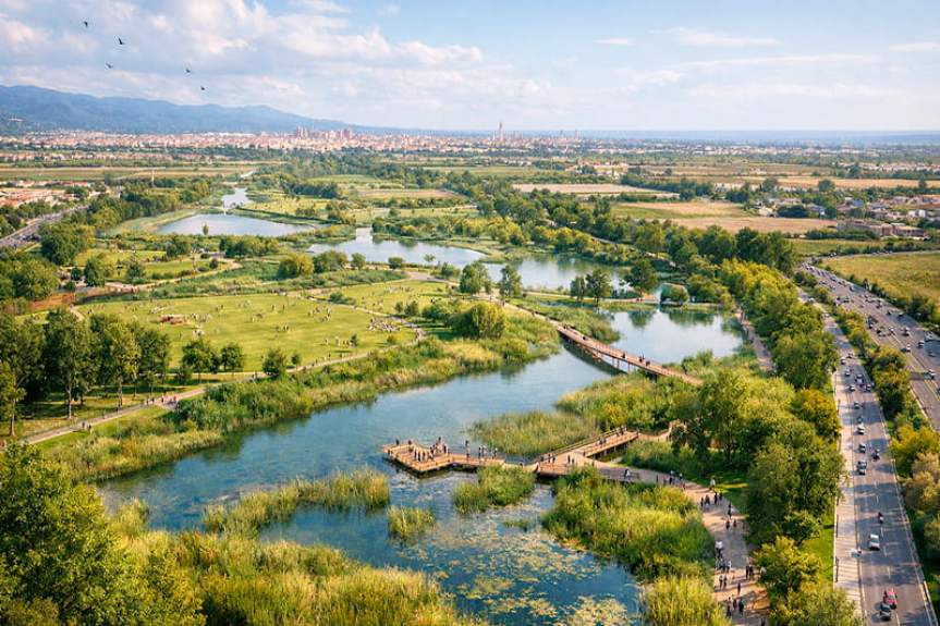 Изображение нового парка в Валенсии, сгенерированное с помощью ИИ