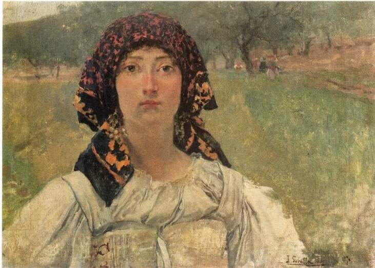 Картина валенсийского художника Саролья, Mujer